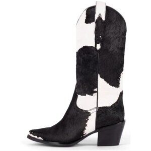 Jeffrey Campbell Women's Dagget Genuine Calf Hair Western Boot